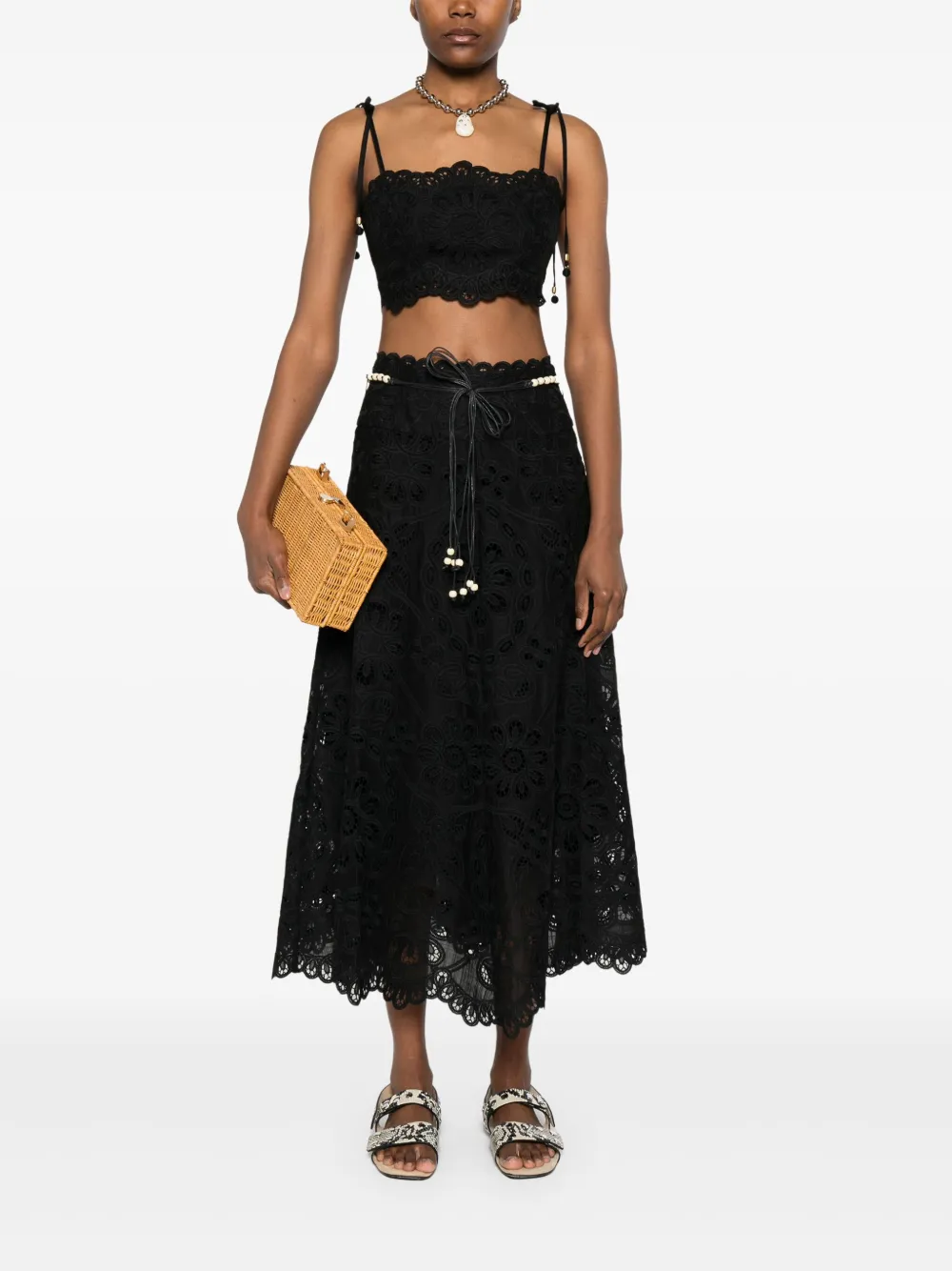 ZIMMERMANN Rhiannon skirt - Zwart