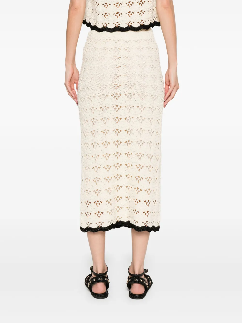 ZIMMERMANN Rhiannon midi-rok Beige