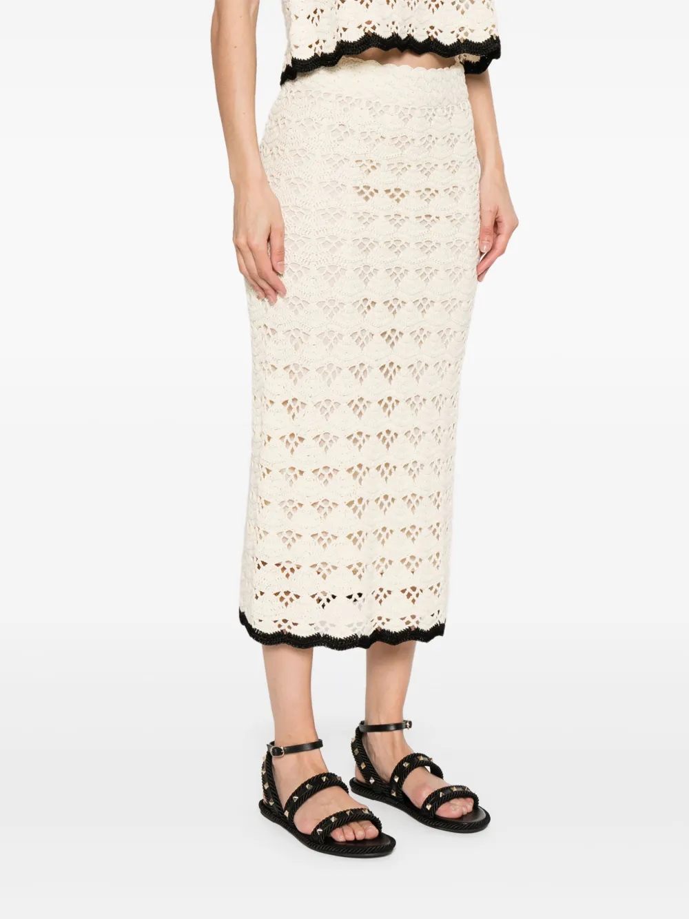 ZIMMERMANN Rhiannon midi-rok Beige
