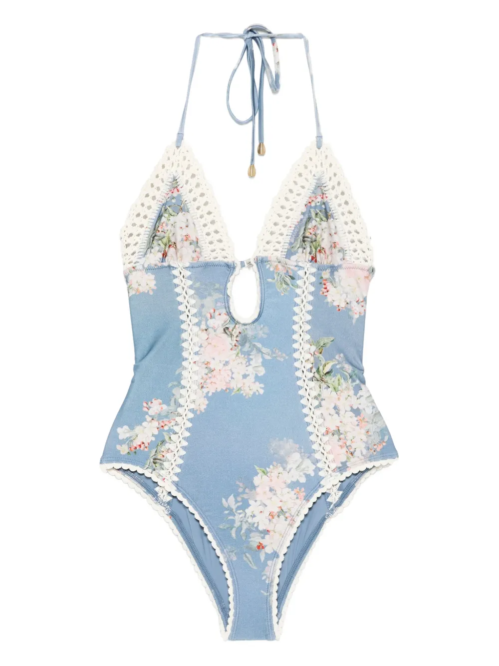 ZIMMERMANN Cascadian badpak met gehaakt detail Blauw