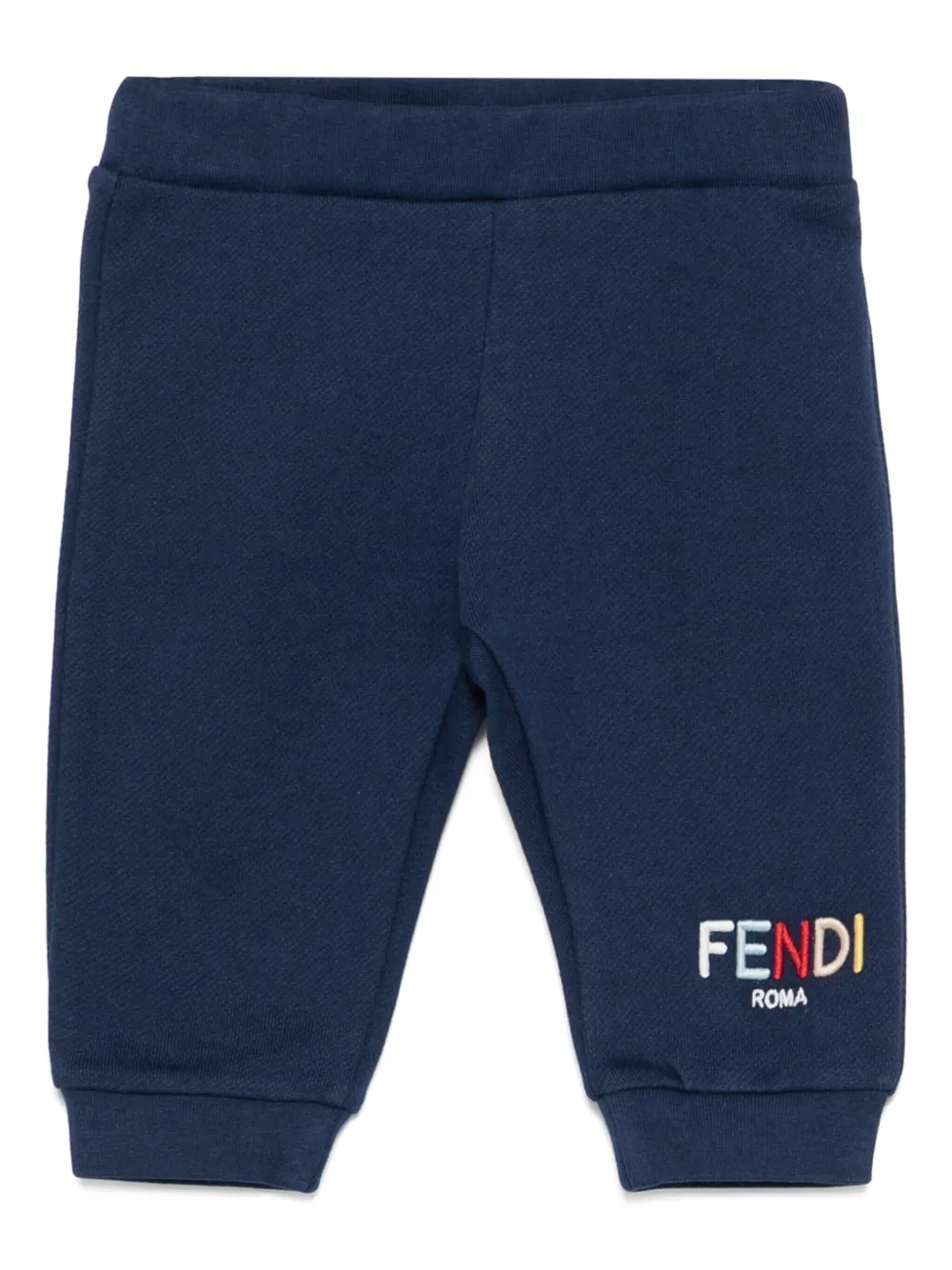 Fendi Kids Trainingsbroek met geborduurd logo Blauw