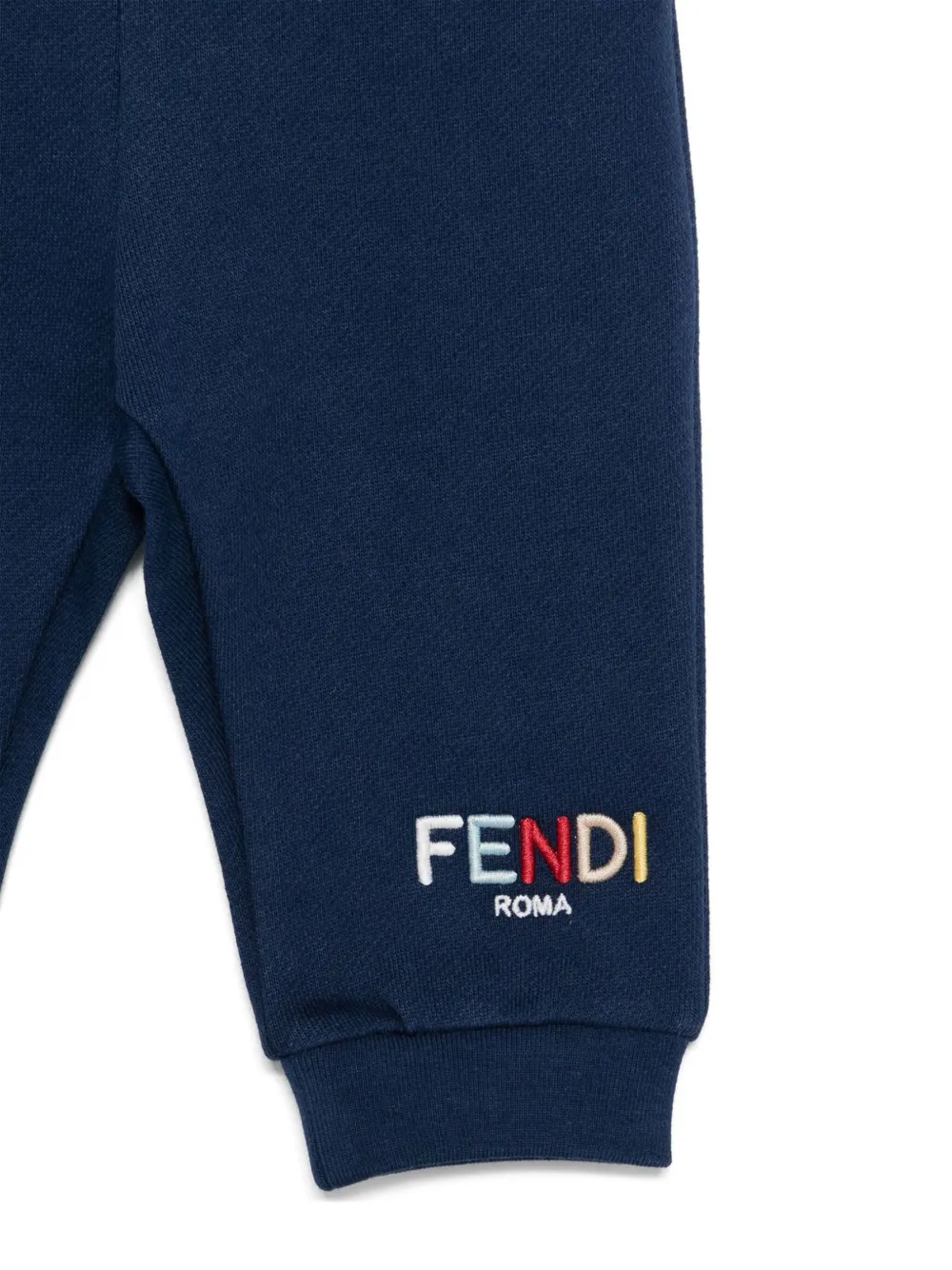 Fendi Kids Trainingsbroek met geborduurd logo Blauw