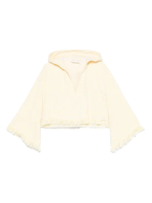 Zimmermann Coco Cotton Hoodie in Yellow