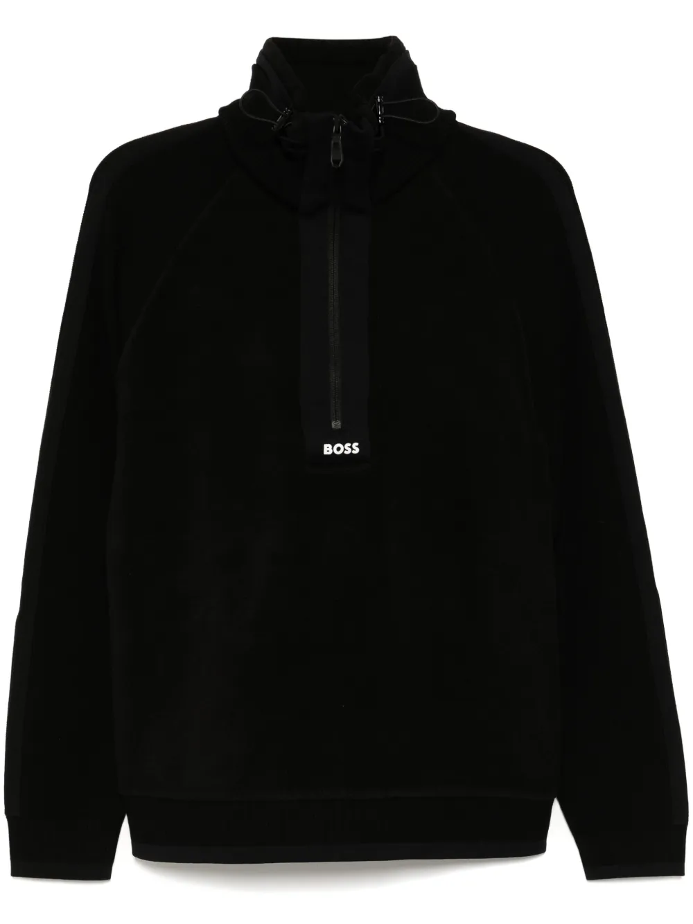 BOSS sudadera con medio cierre | negro | Image 1