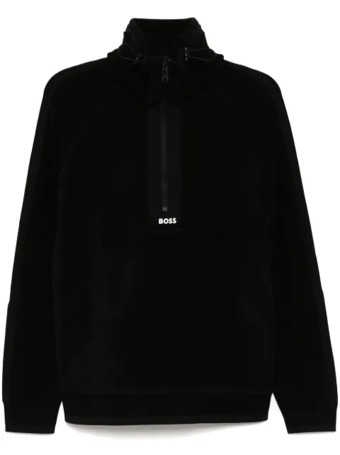 BOSS sudadera con medio cierre