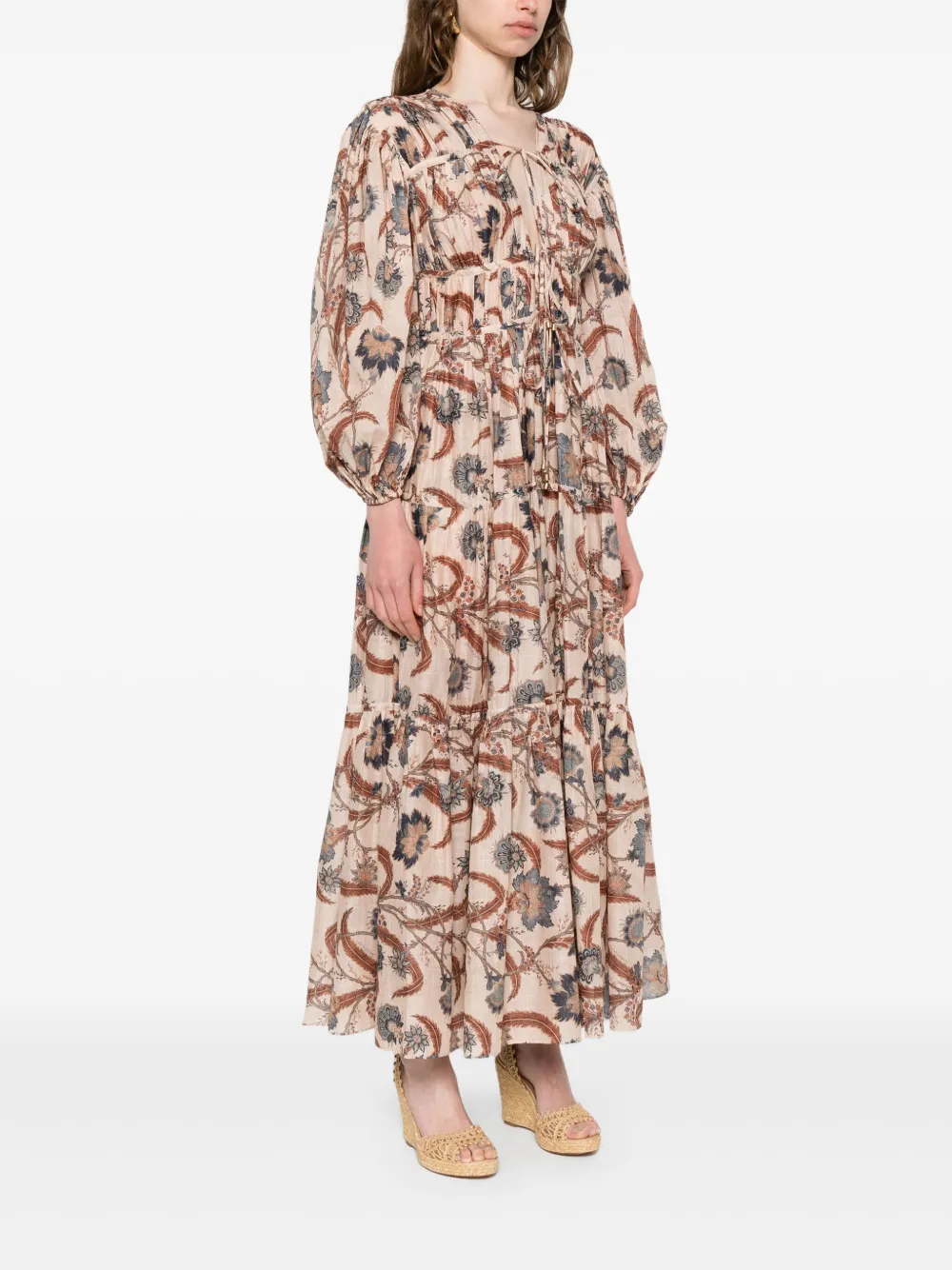 ZIMMERMANN Ascension maxi-jurk Beige