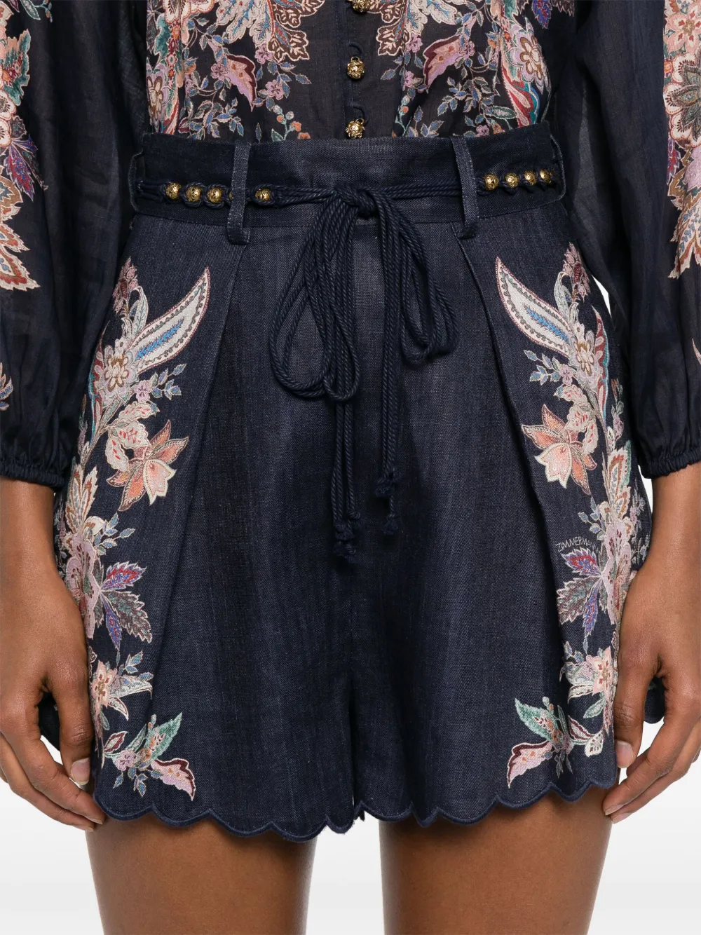 ZIMMERMANN Rhiannon shorts Blauw