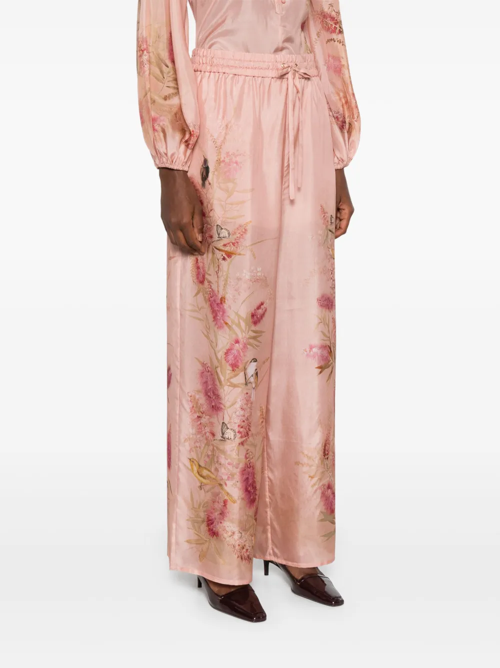 Zimmermann Cascadian Silk Wide Leg Pants