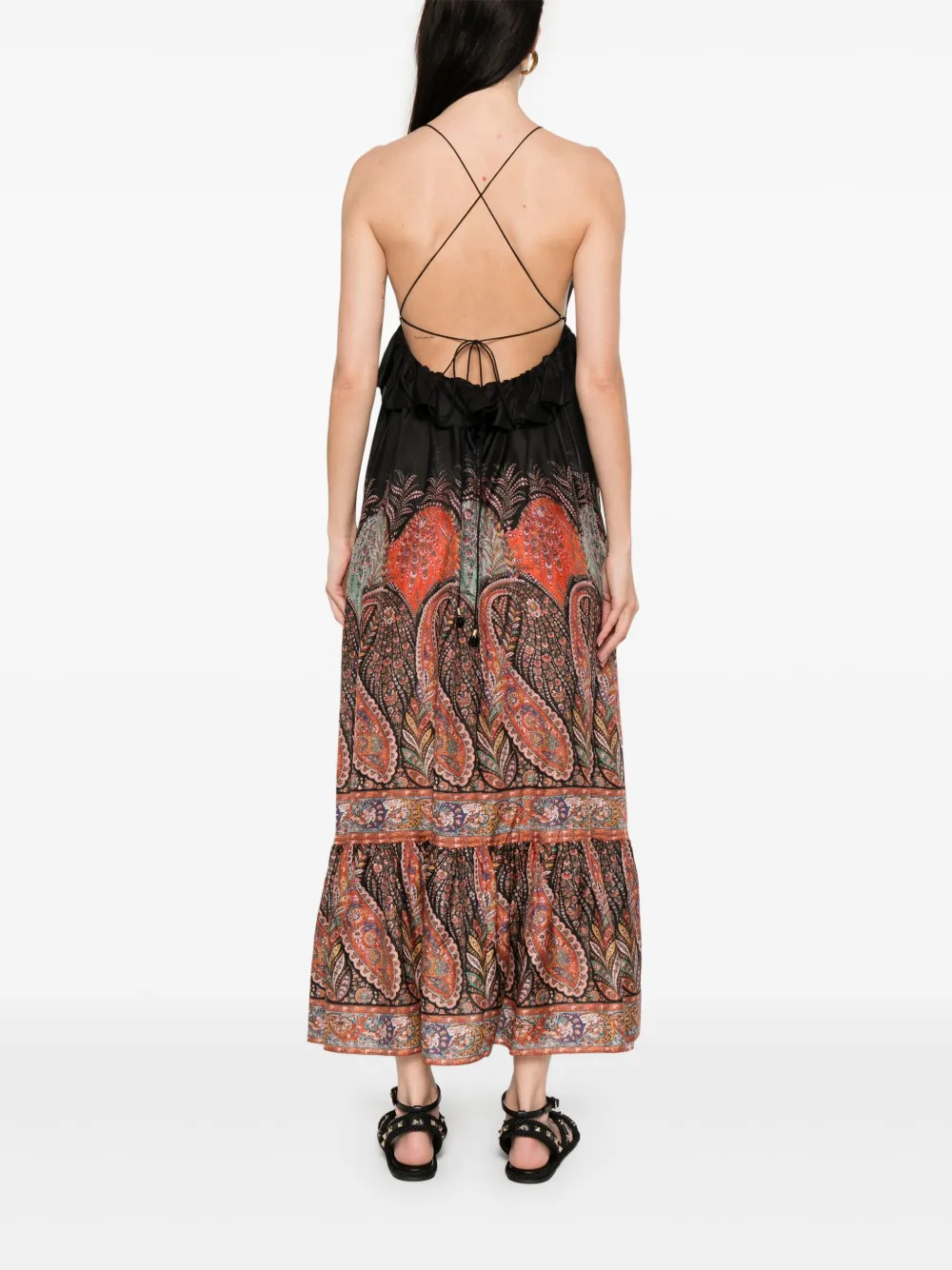 ZIMMERMANN Rhiannon maxi-jurk Zwart