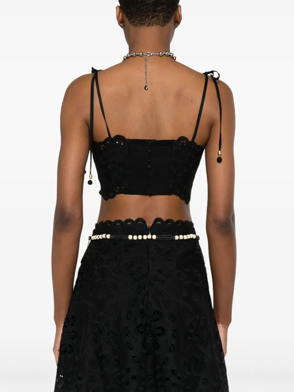 ZIMMERMANN Rhiannon cropped top Zwart