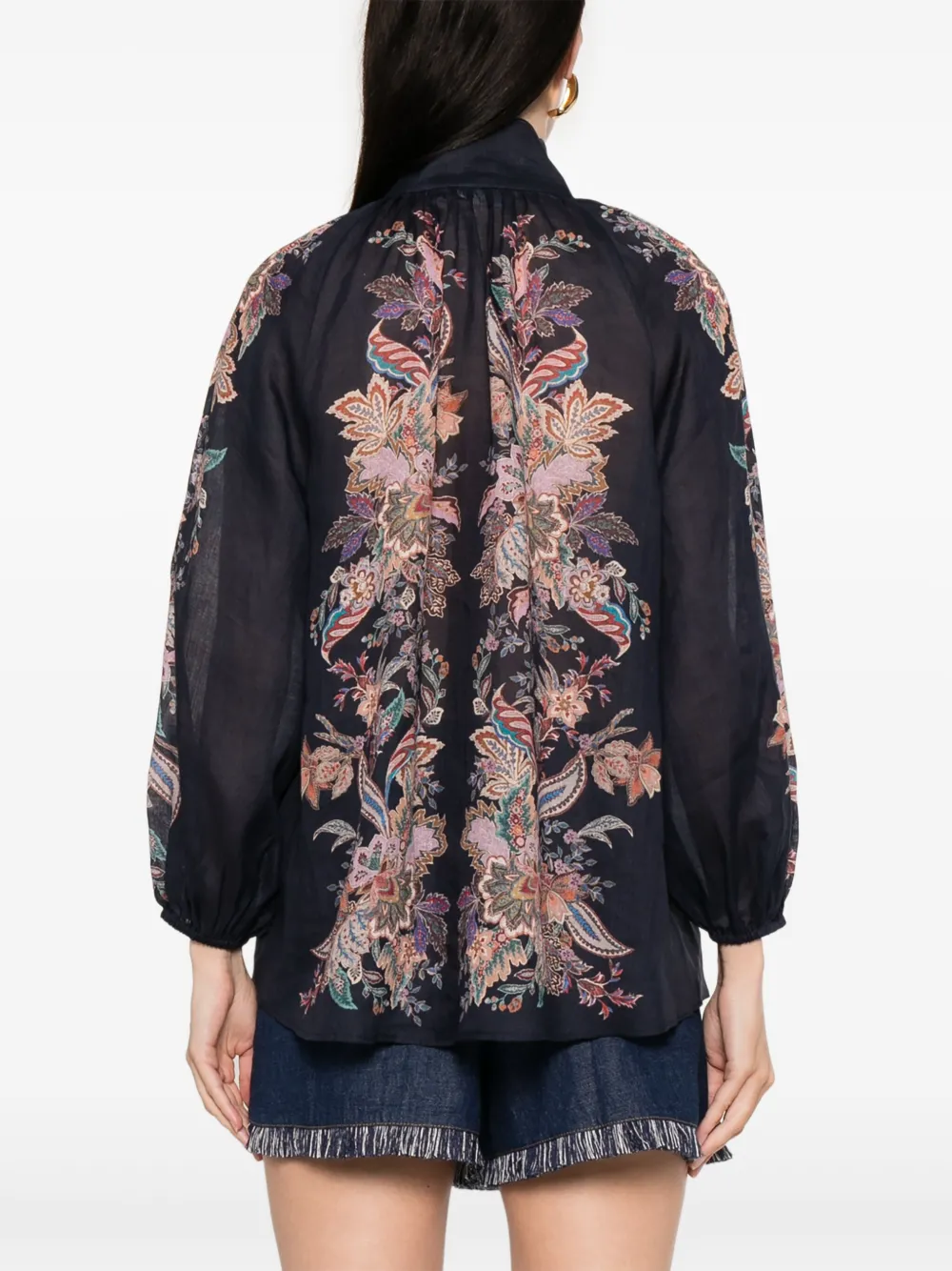ZIMMERMANN Rhiannon Billow blouse Blauw