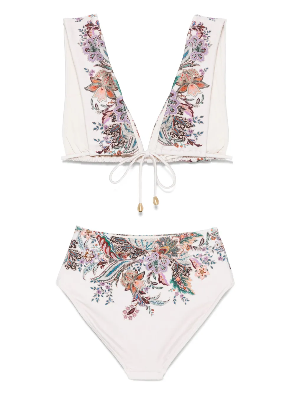 Shop Zimmermann Rhiannon Bikini In Neutrals
