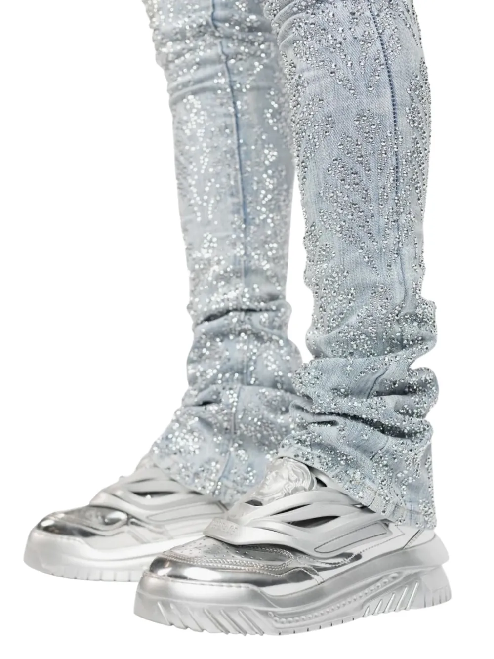 Guapi Embellished Skinny Jeans In Blue