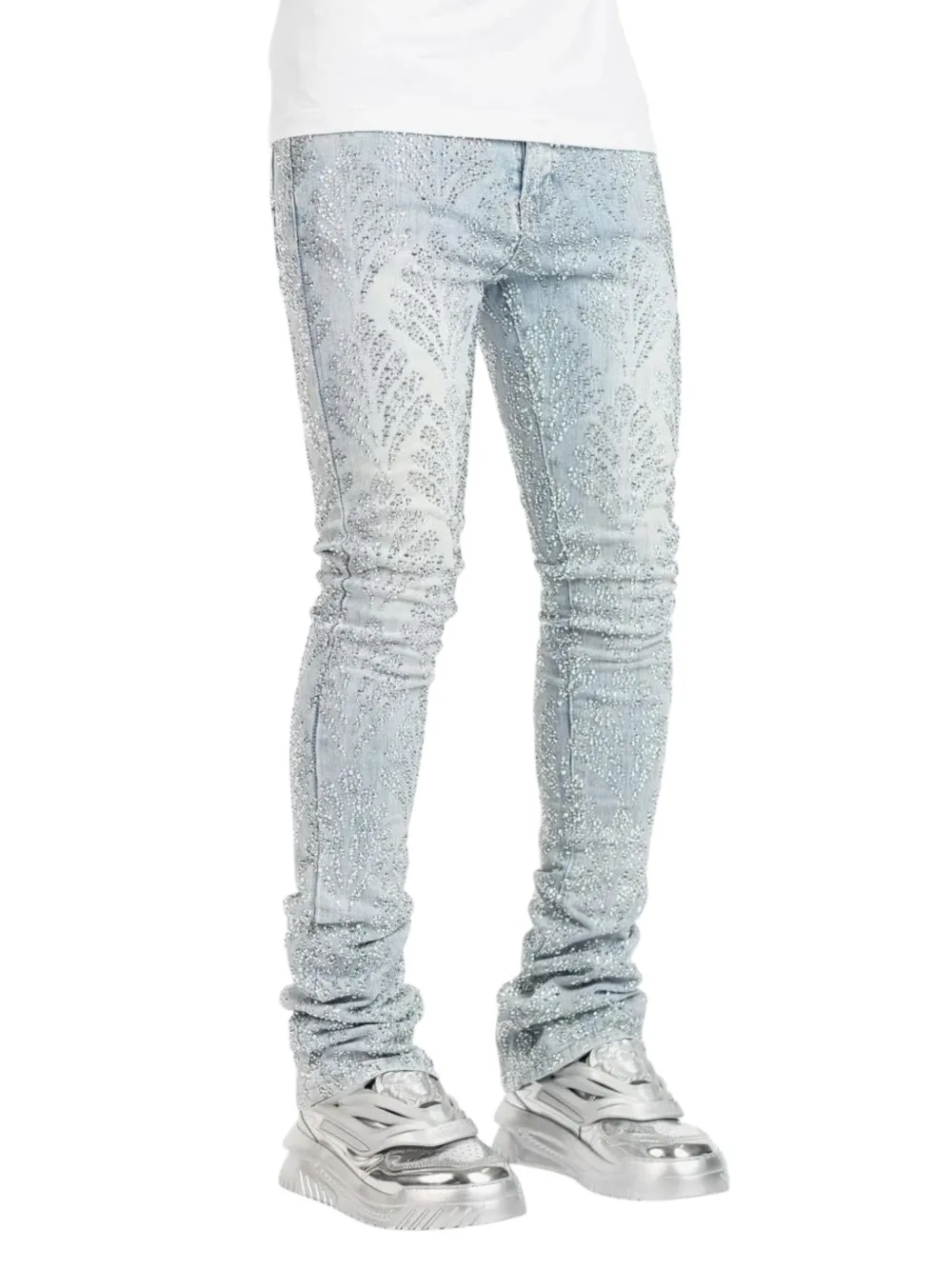 Guapi Embellished Skinny Jeans In Blue