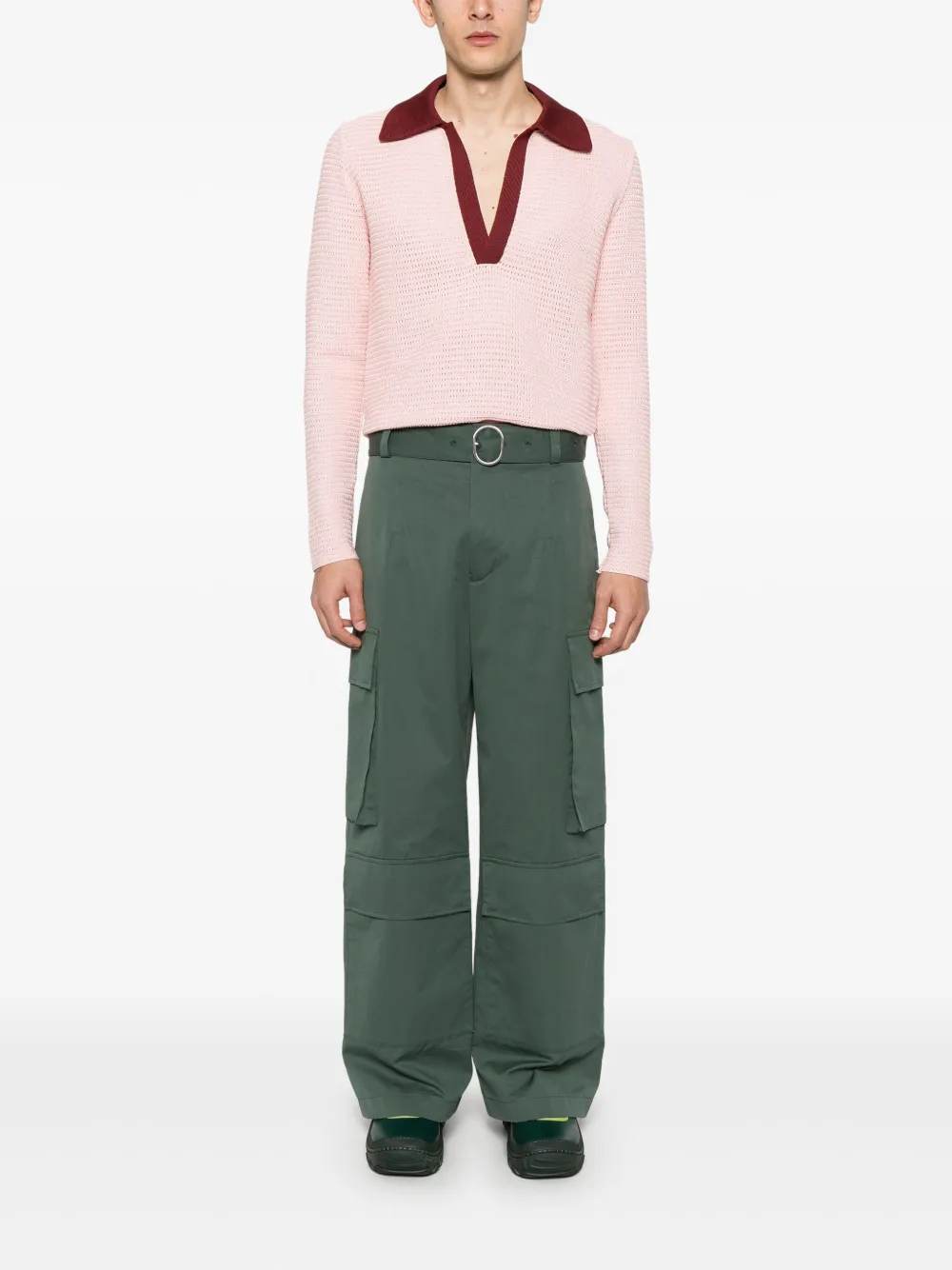 Jil Sander Gebreid poloshirt - Roze