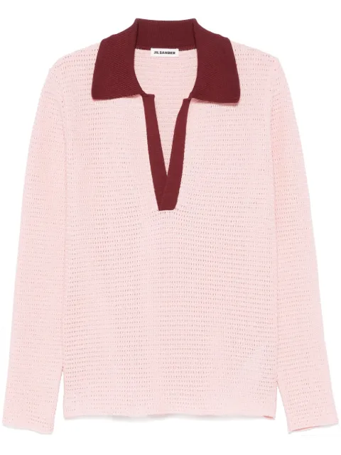 Jil Sander playera tipo polo de tejida