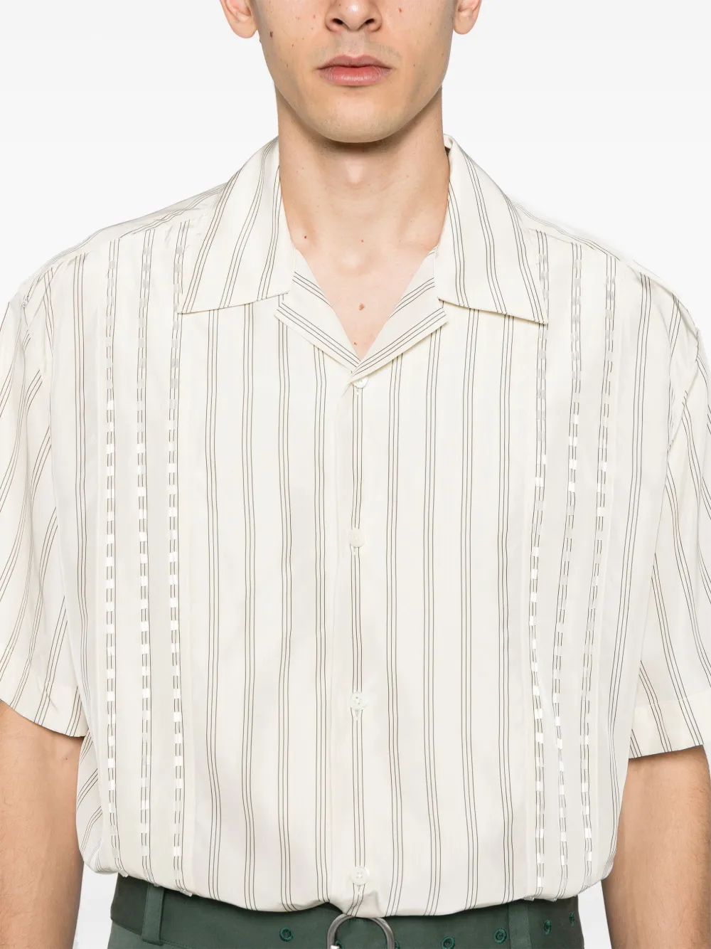 Jil Sander Gestreept overhemd Beige