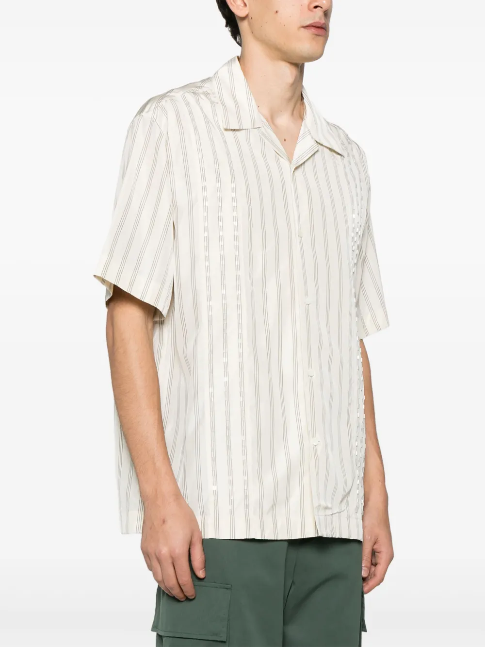 Jil Sander Gestreept overhemd Beige