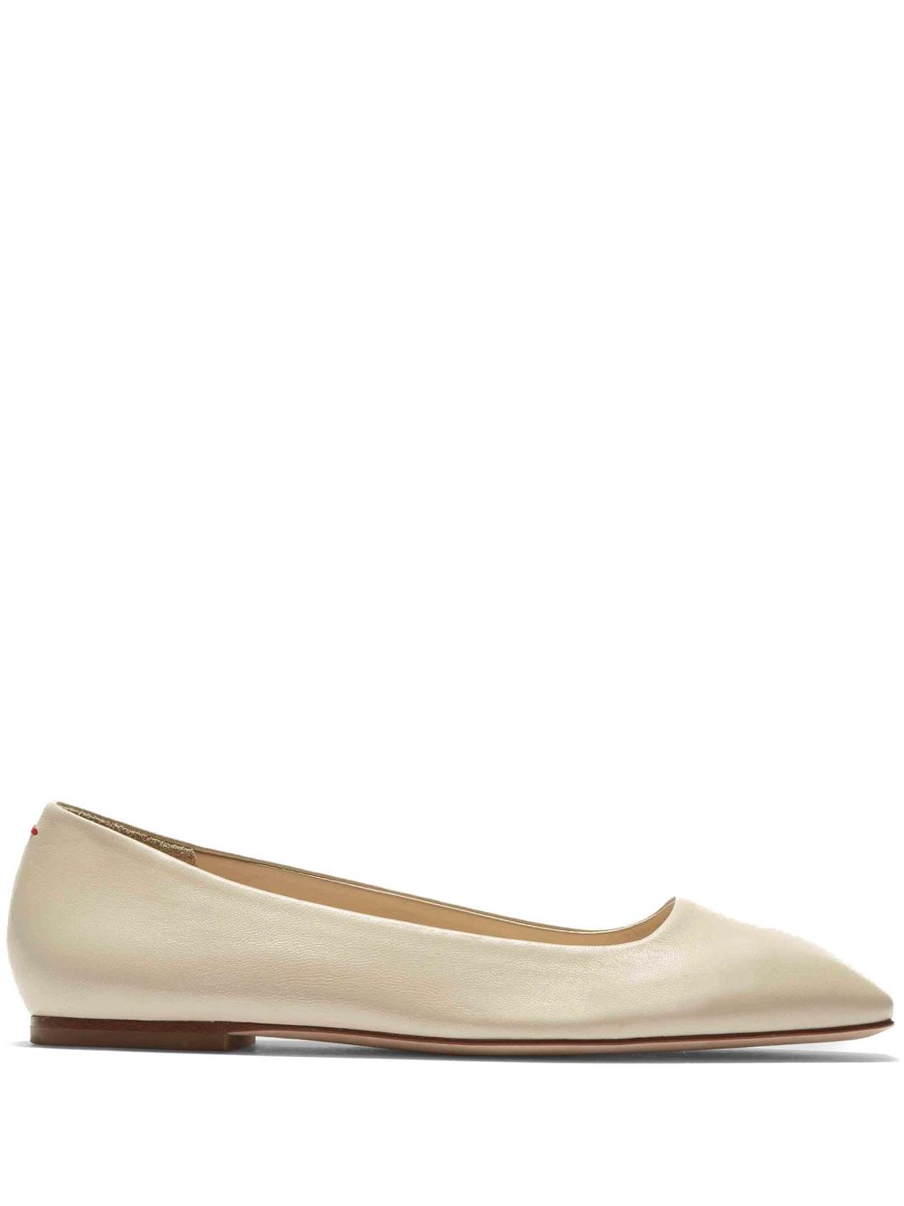 Aeyde Leren ballerina's Beige