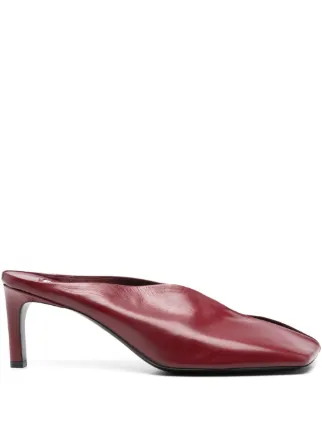 靴 JIL SANDER 24ss leather mule Leather mules in black - Jil Sander | Mytheresa