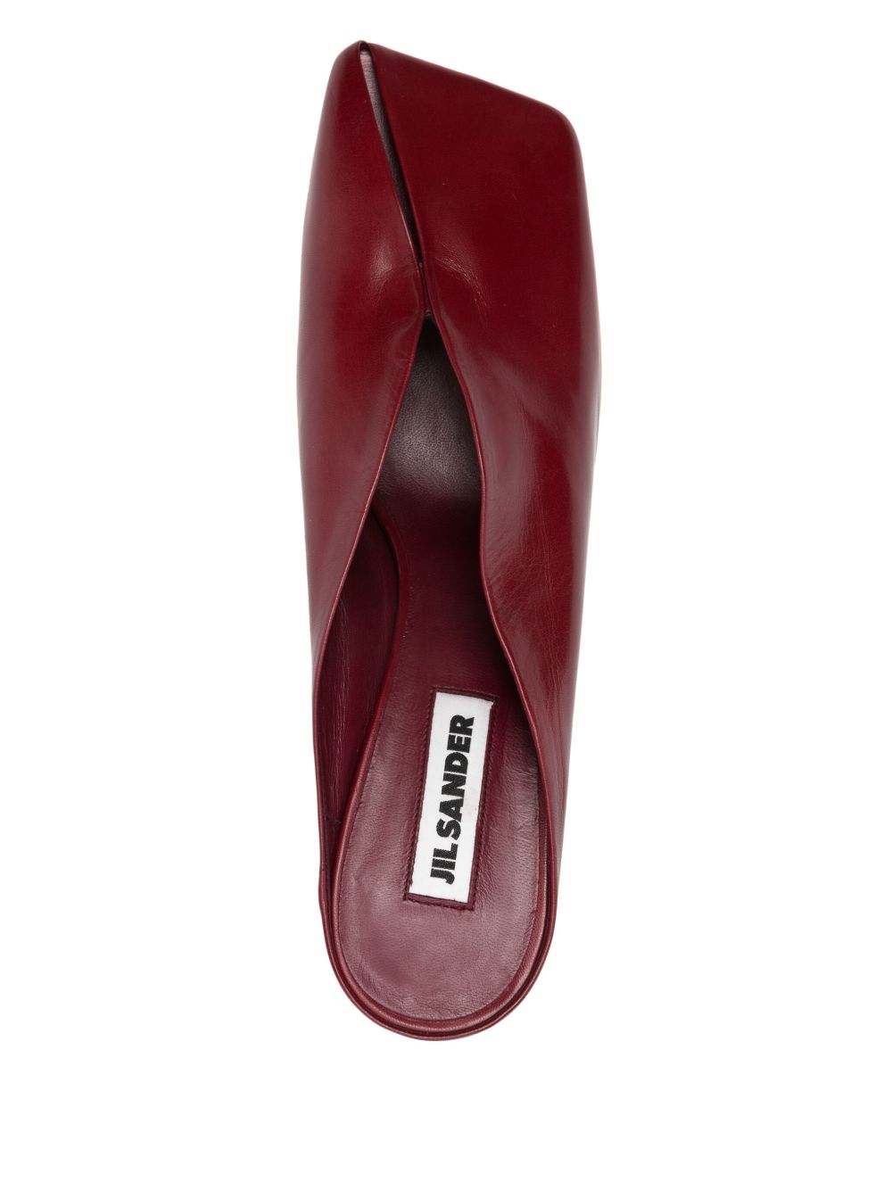 Jil Sander Leren muiltjes Rood