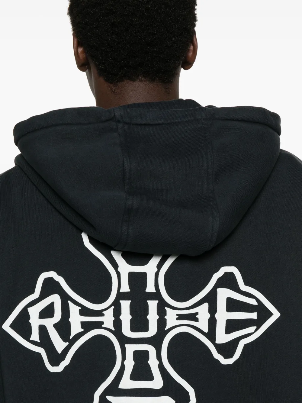 RHUDE Hoodie met logo Zwart