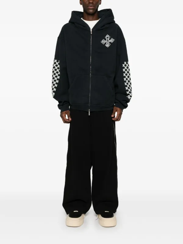 RHUDE ロゴ パーカー | ブラック | FARFETCH JP