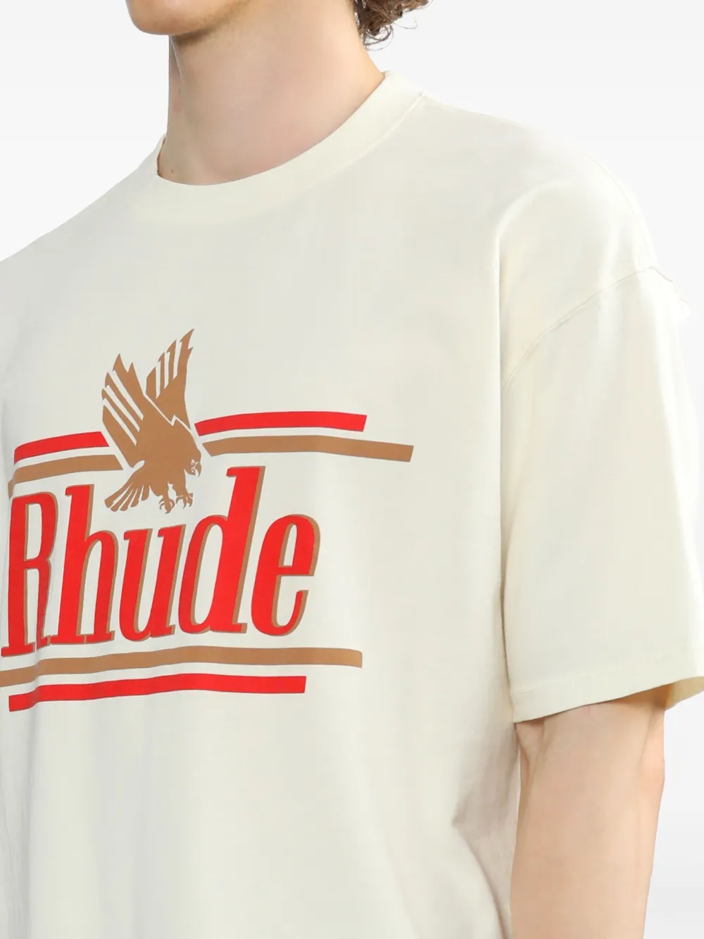 RHUDE T-shirt met logoprint Wit