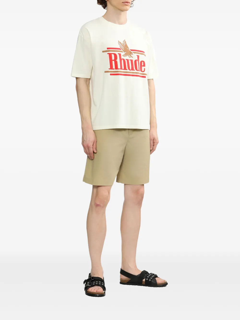 RHUDE T-shirt met logoprint - Wit