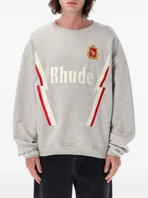 RHUDE logo-embroidered cotton sweatshirt
