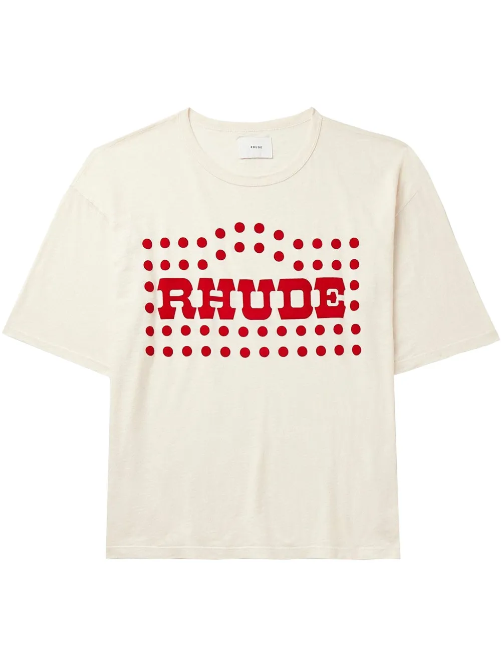 RHUDE Flocked Burnout T-shirt | Neutrals | Image 1