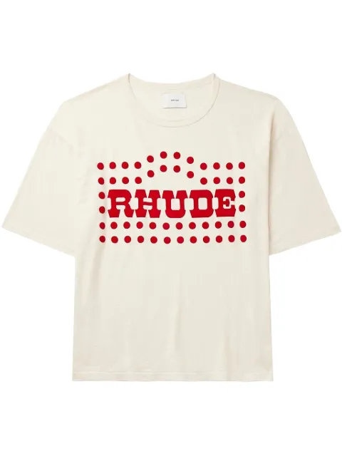 RHUDE Flocked Burnout T-shirt