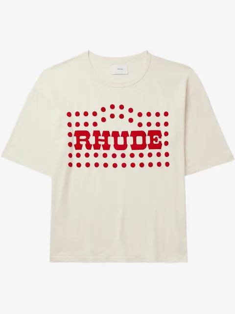 RHUDE Flocked Burnout T-shirt