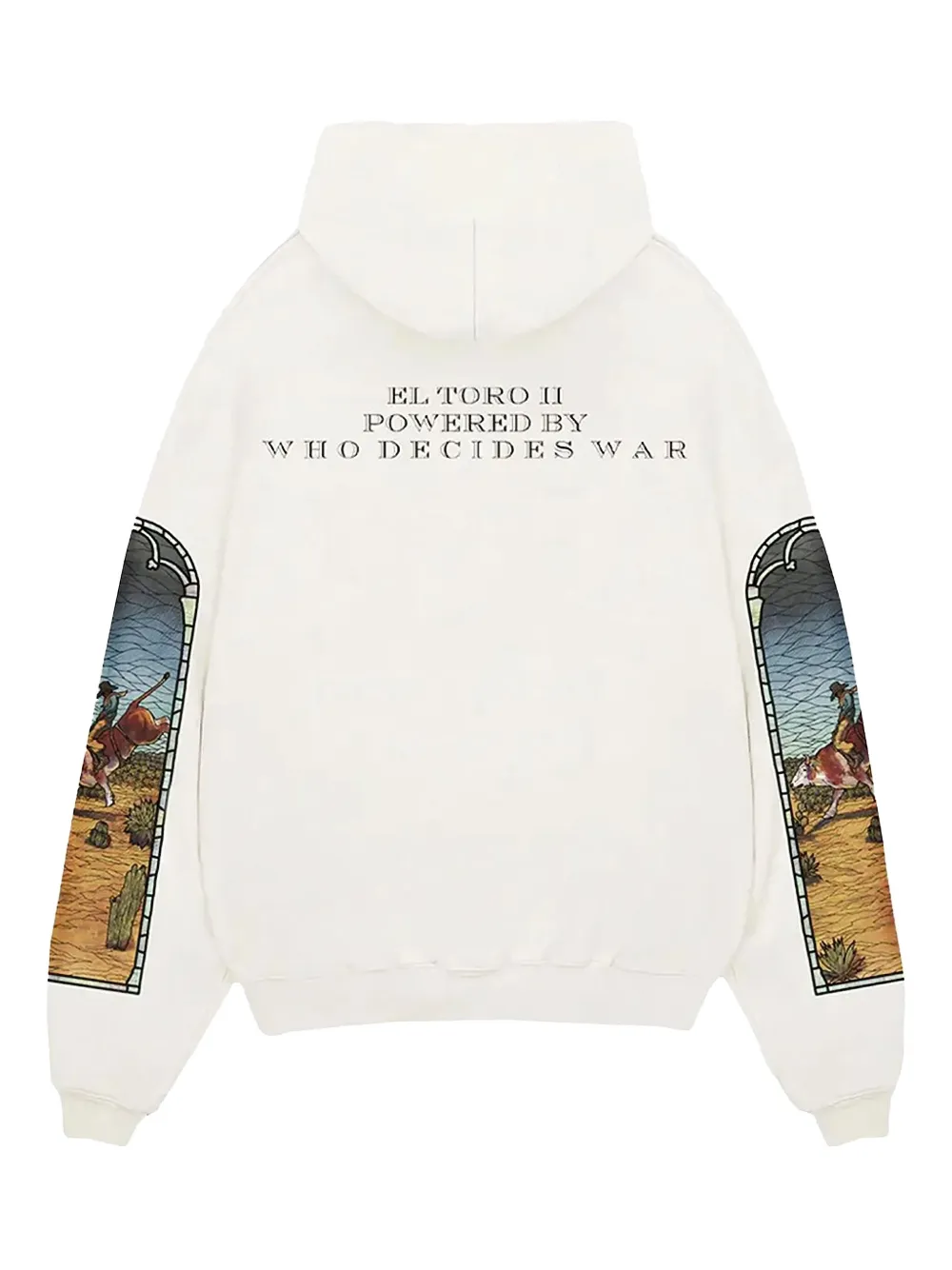 Who Decides War x EST Gee Stained Glass "White" hoodie - Wit