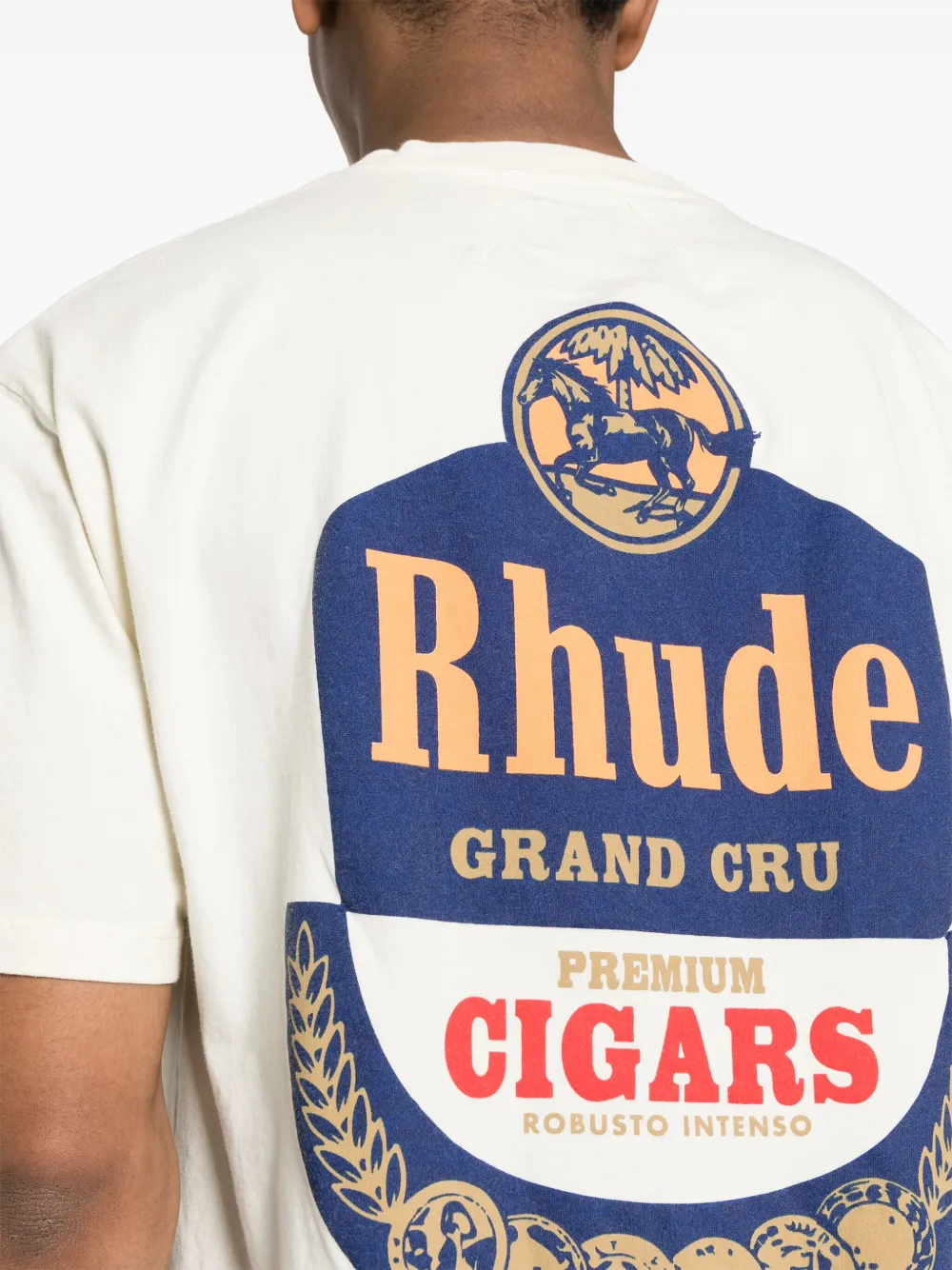 RHUDE T-shirt met logoprint Beige