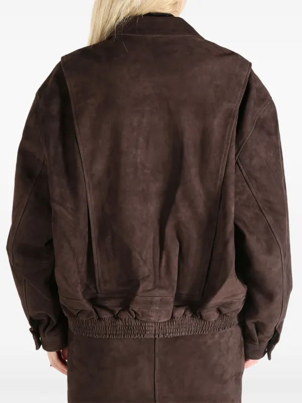 レザージャケット・コート Brown Suede Embroidered Jacket ATELIER NEW YORK Suede Jacket | Brown | FARFETCH