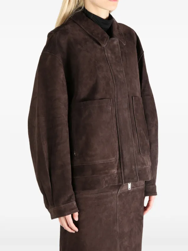 ATELIER NEW YORK Suede Jacket | Marrom | FARFETCH BR