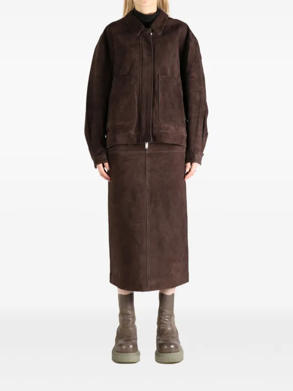 ATELIER NEW YORK Suede Jacket | Brown | FARFETCH CA