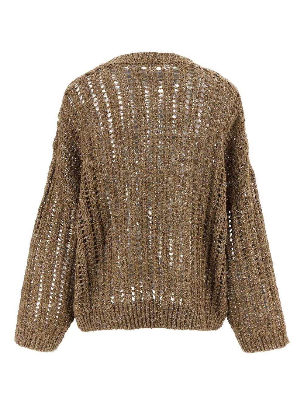 Brunello Cucinelli Rustic Dazzling Net jumper - Bruin