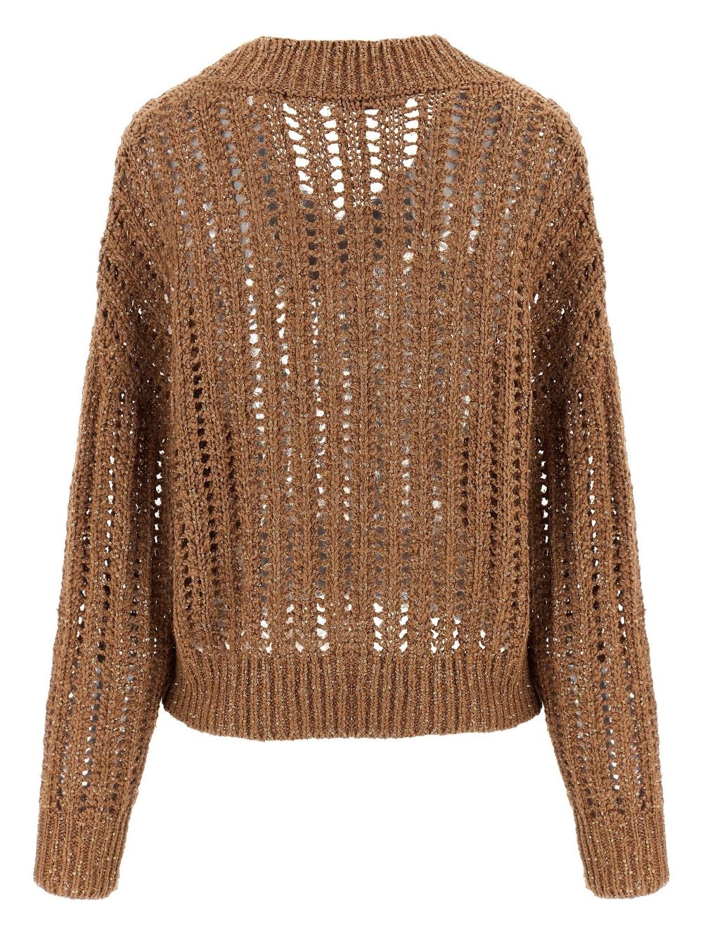 Brunello Cucinelli Rustic Dazzling Net jumper - Brown