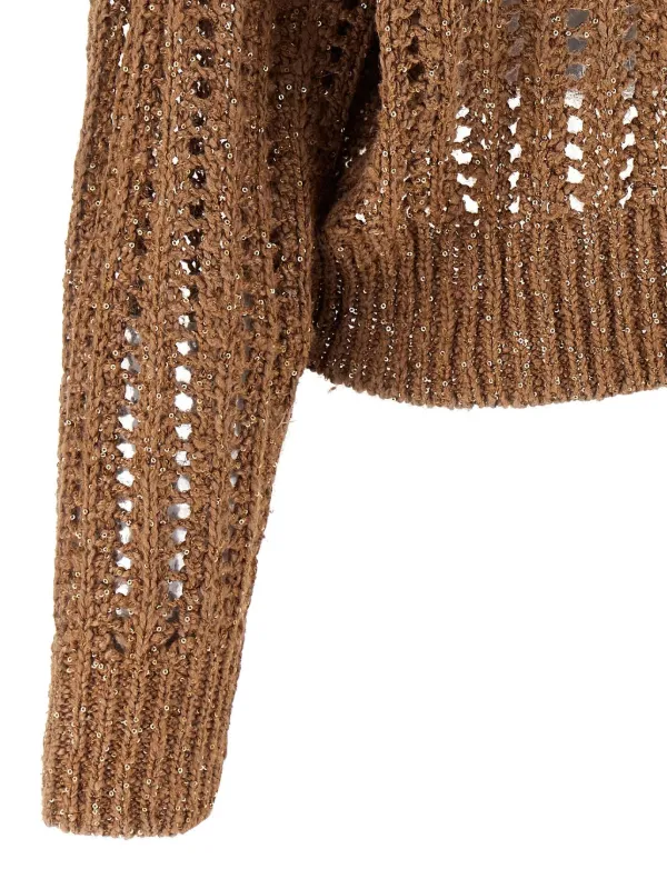 【関税＆送料込み】Brunello Cucinelli 'Rustic Dazzling Net' Brunello Cucinelli Rustic Dazzling Net Sweater | Sendegaro US