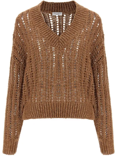 Brunello Cucinelli Rustic Dazzling Net jumper 