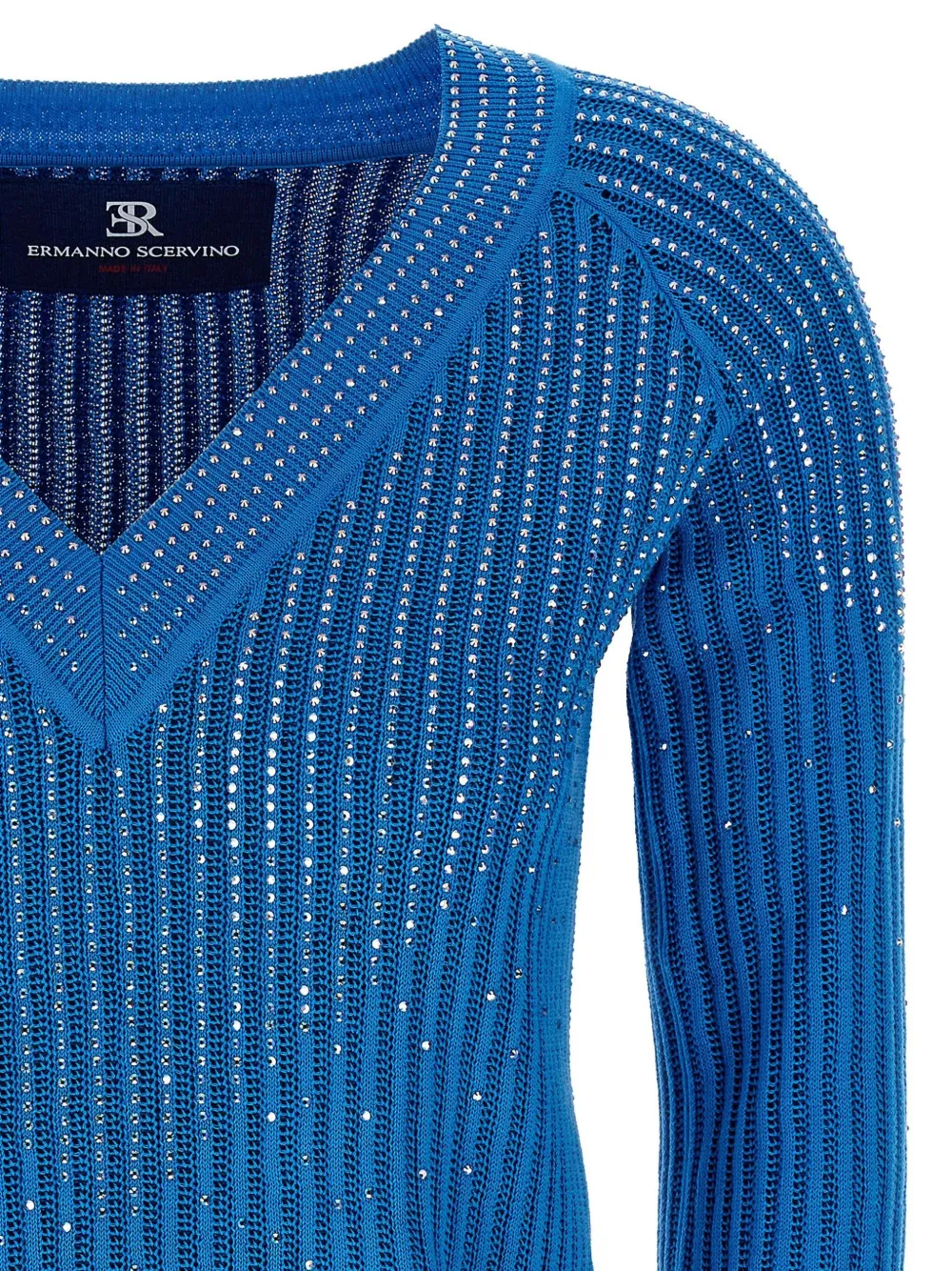 Ermanno Scervino Trui verfraaid met stras Blauw