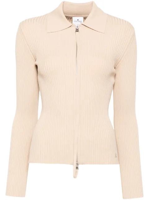 Courrèges Double Zipped Rib Knit tops