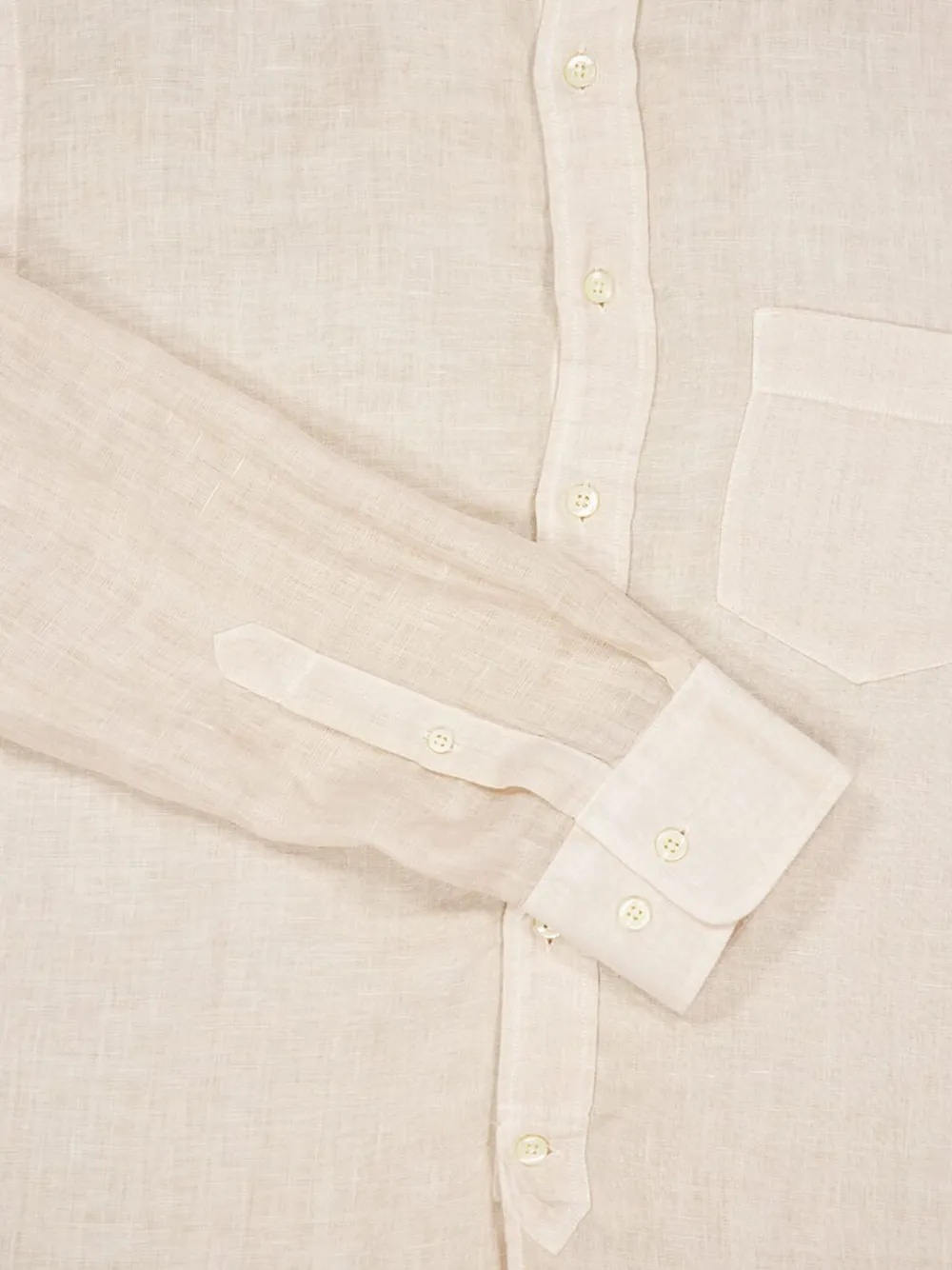 120% Lino Linnen overhemd Beige