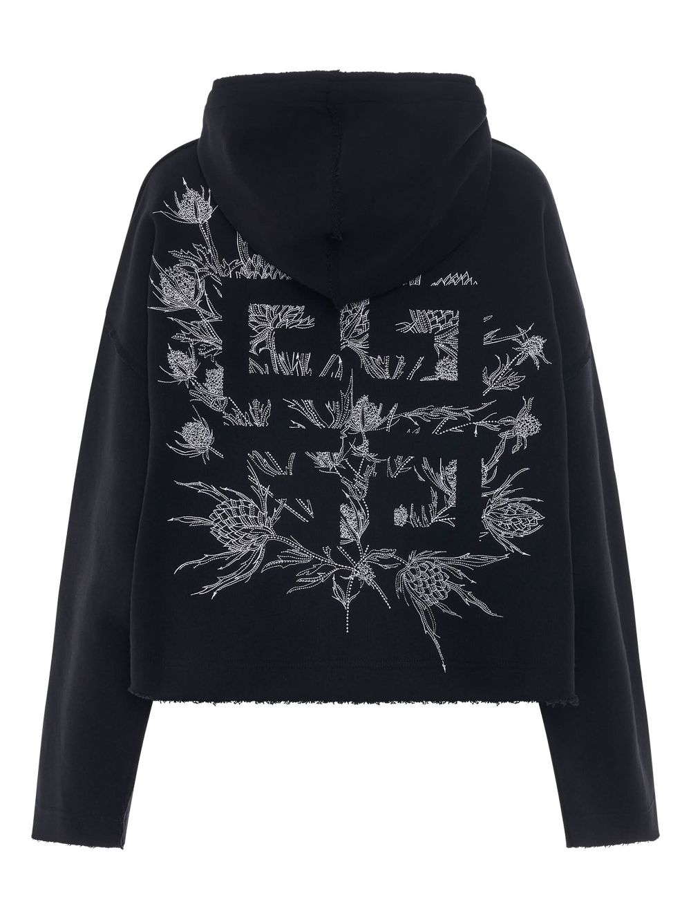 Givenchy logo thistle hoodie - Zwart