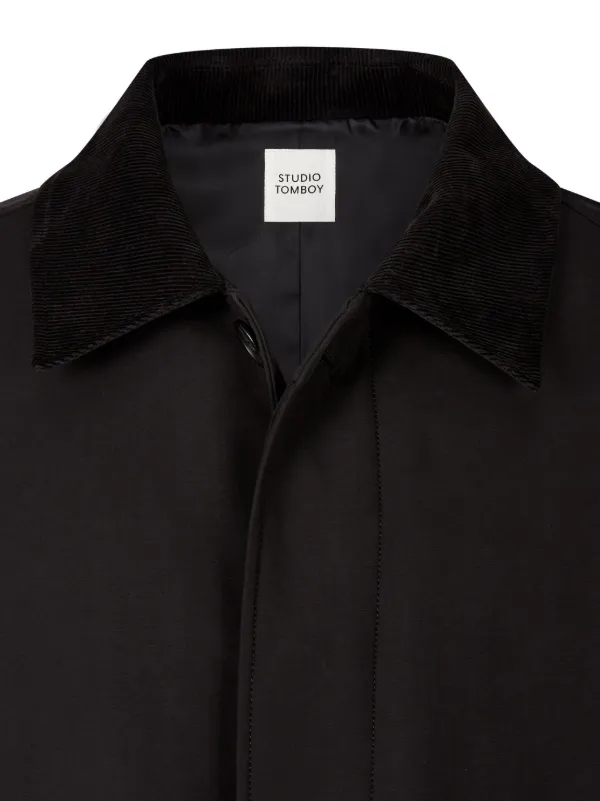 STUDIO TOMBOY Belted Trench Coat | Black | FARFETCH