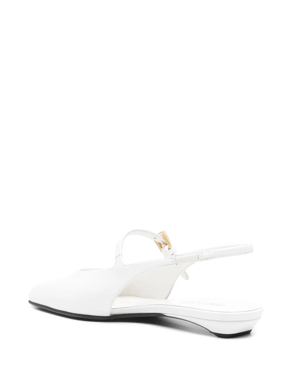 Prada Leren slingback ballerina's Wit