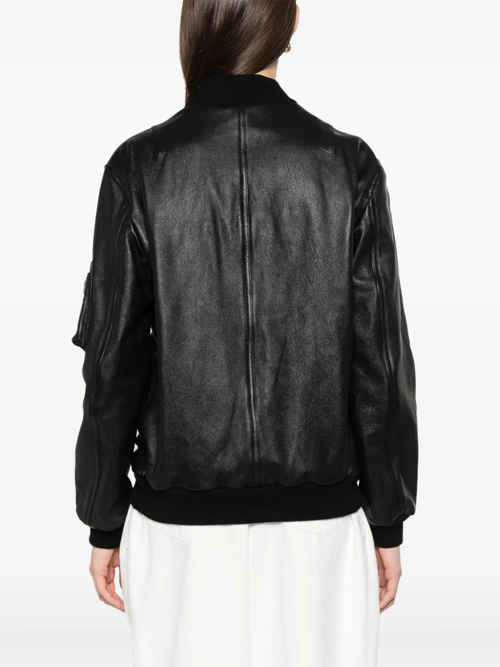 Dolce & Gabbana Leren jack Zwart