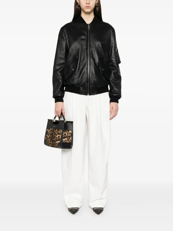 Dolce & Gabbana レザージャケット | ブラック | FARFETCH JP